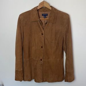 Ann Taylor Vintage 100% leather Blazer Jacket